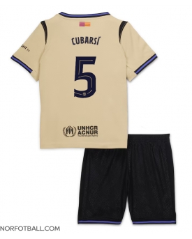 Billige Fotballdrakt Barcelona Pau Cubarsi #5 Replika Bortedraktsett Barn 2025-26 Kortermet (med bukser)